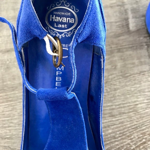 Jeffrey Campbell Blue Suede “Foxy” Platform - Picture 4 of 5